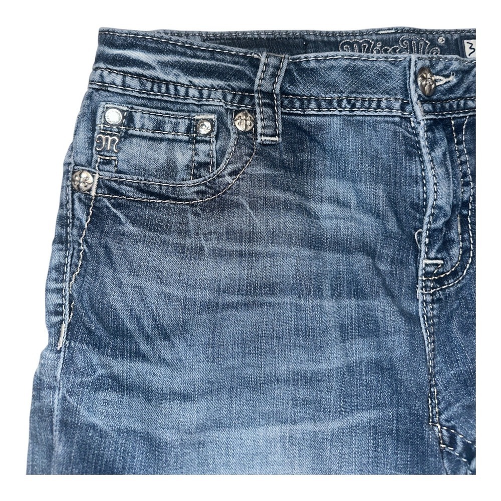 Miss Me Standard Cut Medium Wash Skinny Jeans, Women's Size 30 - Picture 3 of 9